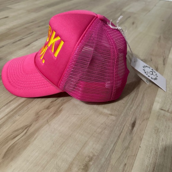 New Anthropologie Ping Pong Surf Club Le Ski Bum Trucker Hat in Pink main image 4